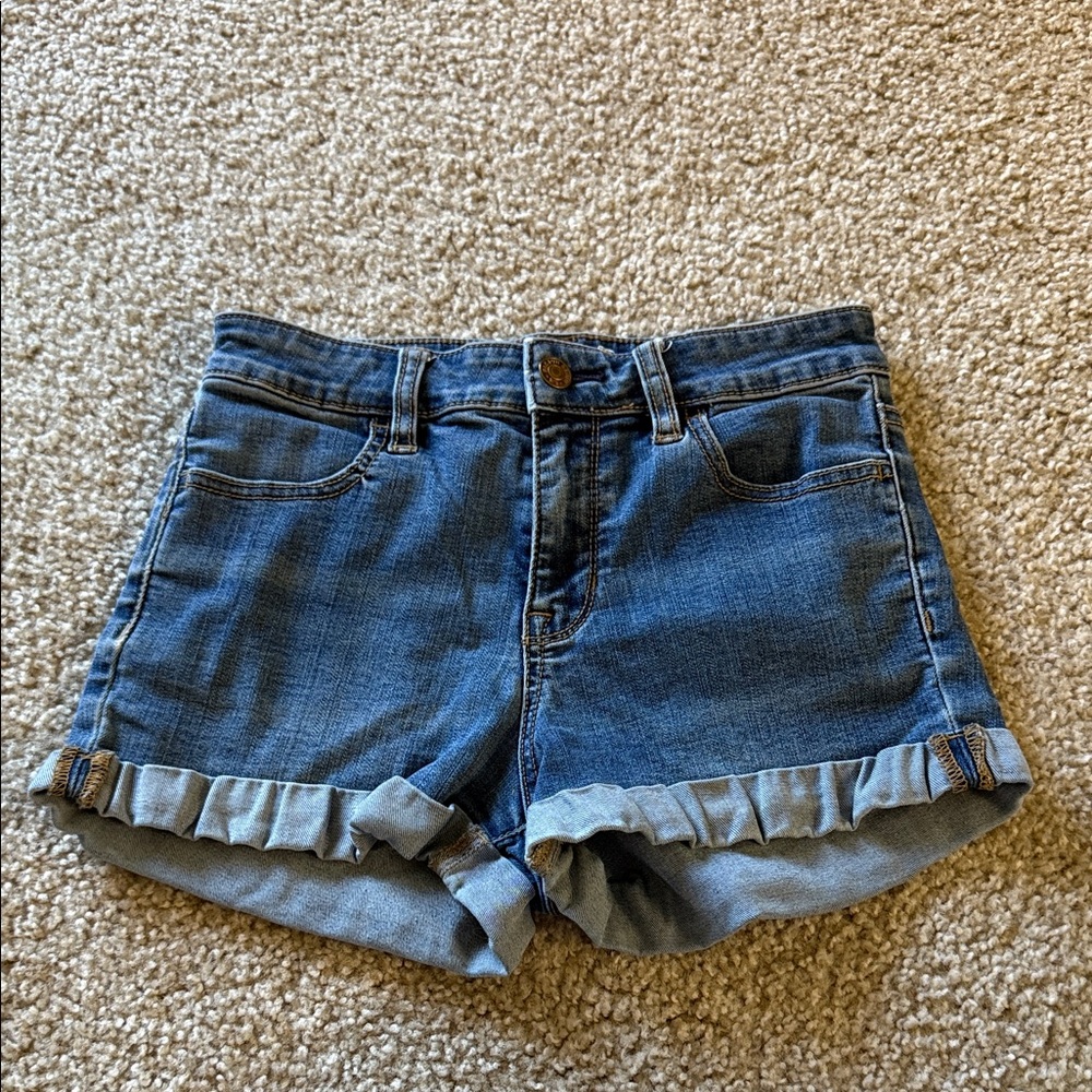 PacSun Brand: Women’s Blue Jean Shorts with Foldover Hem Size 25